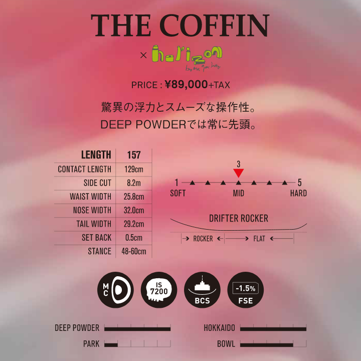 ボード death label coffin 157 drifter rocker death label coffin 157 drifter rocker